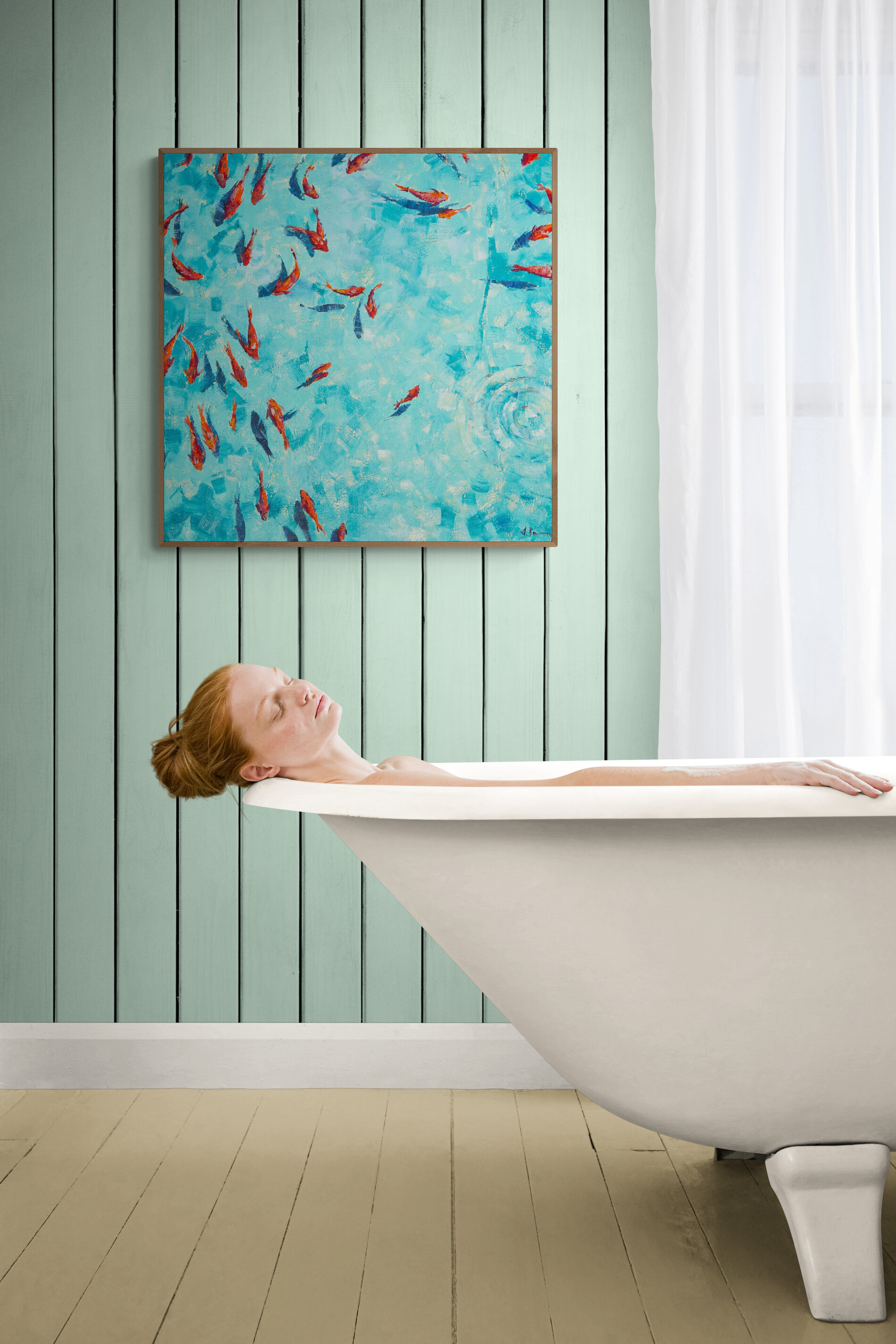 Рыбки в пруду